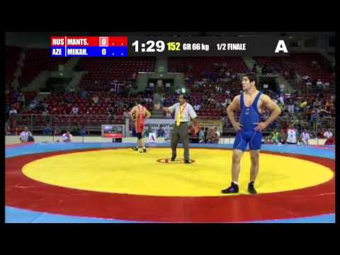 WWJC2013 / Ruhin Mikayilov - Abuyazid Mantsigov (RUS) - GR 66 kg - 1/2 final