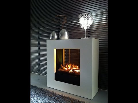 Elektrokamin LINEA EL HZ, flimmernde Holzglut, Feuer und Rauch, 2 Heizstufen