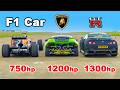 F1 Car v 1200hp Lamborghini v 1300hp GT-R NISMO: DRAG RACE