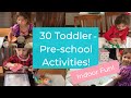 30 Toddler/Preschool Activities! How to Keep 1-4 Year Olds Entertained At Home