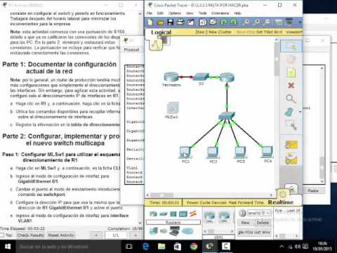 TUTORIAL 5.3.3.5 (packet tracer)