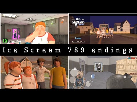 Ice Scream 7 8 9 all endings 🍦