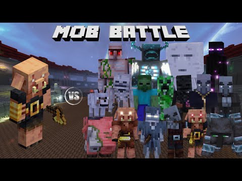 Piglin Brute Vs All Mob in Minecraft (Minecraft Mob Battle) 1.20 Minecraft