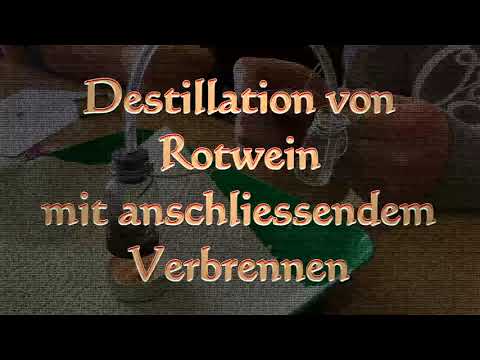 Destillation von Rotwein