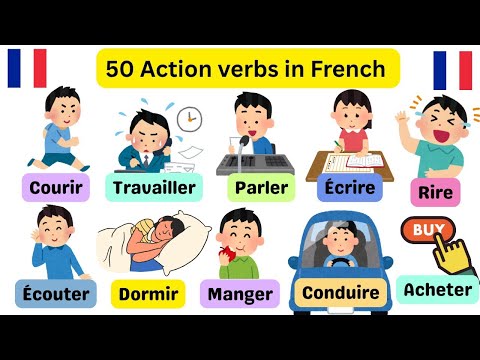 Master 50 French Action Verbs with 100 Easy Sentences 🚀 Le français facile 🇫🇷