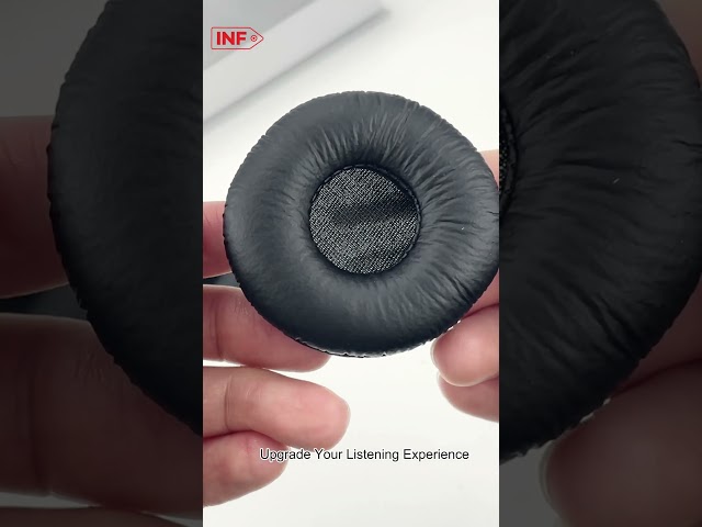 Vídeo relacionado con 10 Piezas Almohadillas para Auriculares, 50 Mm Almohadillas de Espuma Negra Repuesto, Repuesto para Sennheiser PX100, PX130, PX100II, PX131, PC30