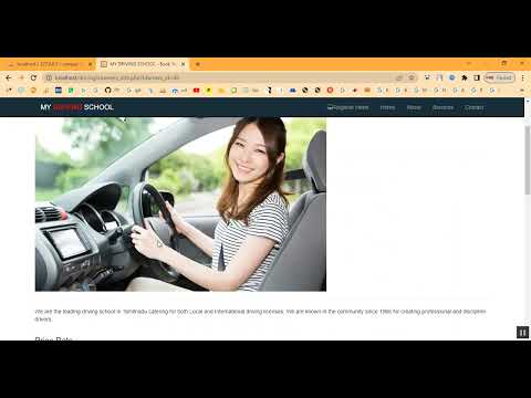 Driving School in PHP Application Projects