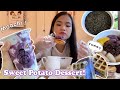 Yummy Dessert In Kota Kinabalu Sabah Black Sesame Mochi Taro Sweet Potato Waffles
