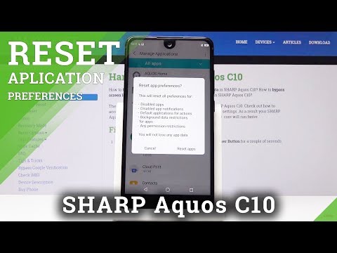 How to Restore App Preferences in Sharp C10 - Default App Settings
