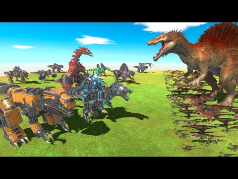 Dinosaurs War - Robot Rex Attack | Animal Revolt Battle Simulator