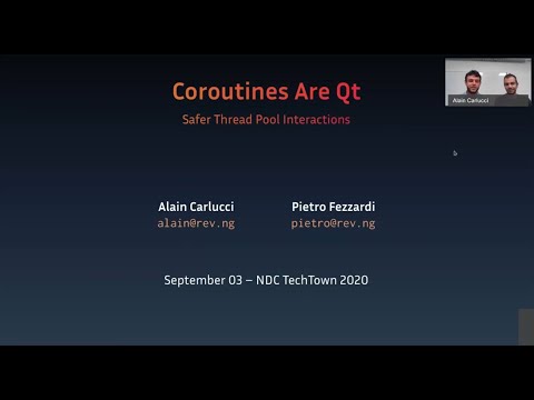 Coroutines are Qt: safer thread pools interactions -  Pietro Fezzardi & Alain Carlucci