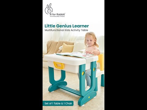 R for Rabbit Little Genius Learner Kids Study Table Set With Chair