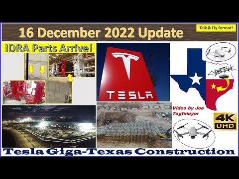 IDRA 9K parts arrive & huge progress all over! 16 Dec 2022 Giga Texas Construction Update (07:15AM)