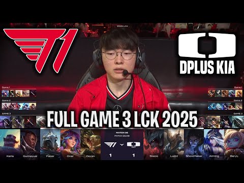 BEST GAME EVER LCK?😱 - T1 vs DK GAME 3 LCK SPRING 2025 W4D3 | T1 vs DPLUS KIA G3 LCK 2025