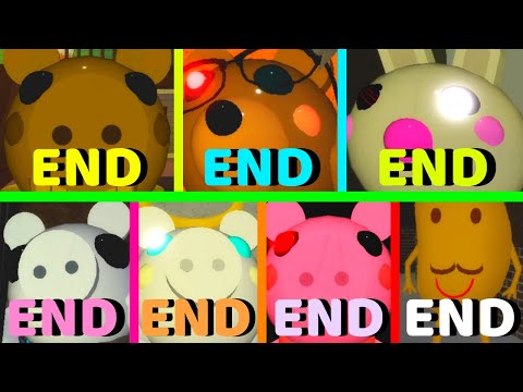 Roblox - All 7 Endings - Piggy!