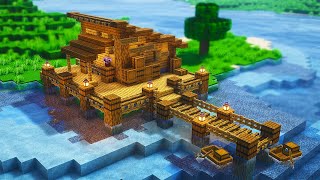 How to Build a Fisherman House in Minecraft 1.21- Minecraft Fisherman House Tutorial 1.21