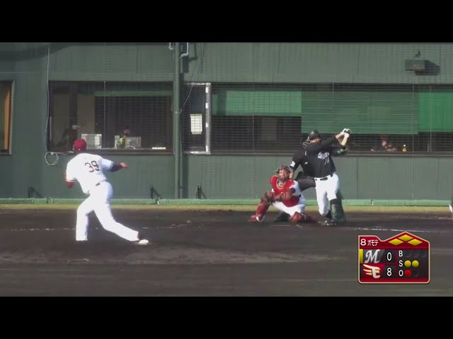 【練習試合】マリーンズ・岡 走者一掃のタイムリー2ベースで反撃!! 2021/2/13 E-M