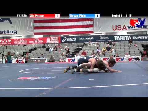 Vito Pasone vs. Stevan Micic at 2013 Junior Nationals - FILA - FS
