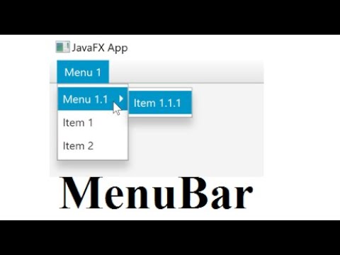 JavaFX Tutorial 22 - MenuBar JavaFX