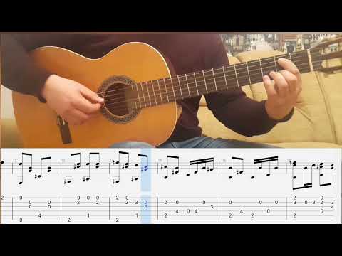 Цыганская мелодия на гитаре Мар дяндя (ноты и табулатуры)