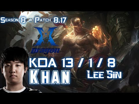 KZ Khan LEE SIN vs GRAGAS Jungle - Patch 8.17 KR Ranked