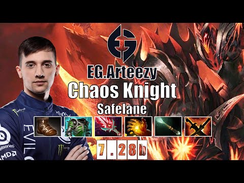 Chaos Knight Safelane | EG.Arteezy | INSANE GODLIKE CHAOS KNIGHT | 7.28b Gameplay Highlights