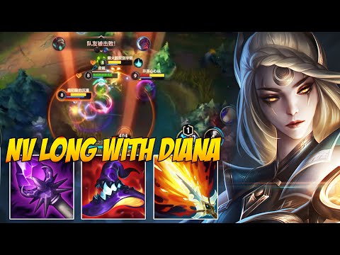 NV LONG DIANA GAMEPLAY IN CHINA SERVER SEASON 9 | POWER OF CHINESE DIANA