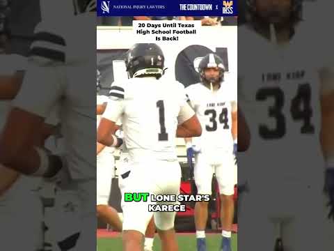 Posting 1 play every day until Texas High School Football is back! 20 Days left!