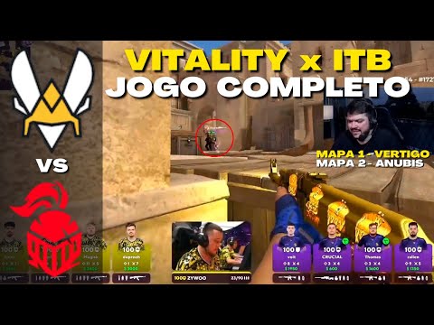VITALITY vs ITB - JOGO COMPLETO (Mapas 1 e 2) Playoffs Major Paris 2023
