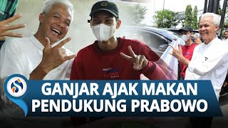 Momen Ganjar Ajak Makan Pendukung Paslon 02, Ngaku Tak Masalah Bawa Spanduk dan Foto Prabowo-Gibran