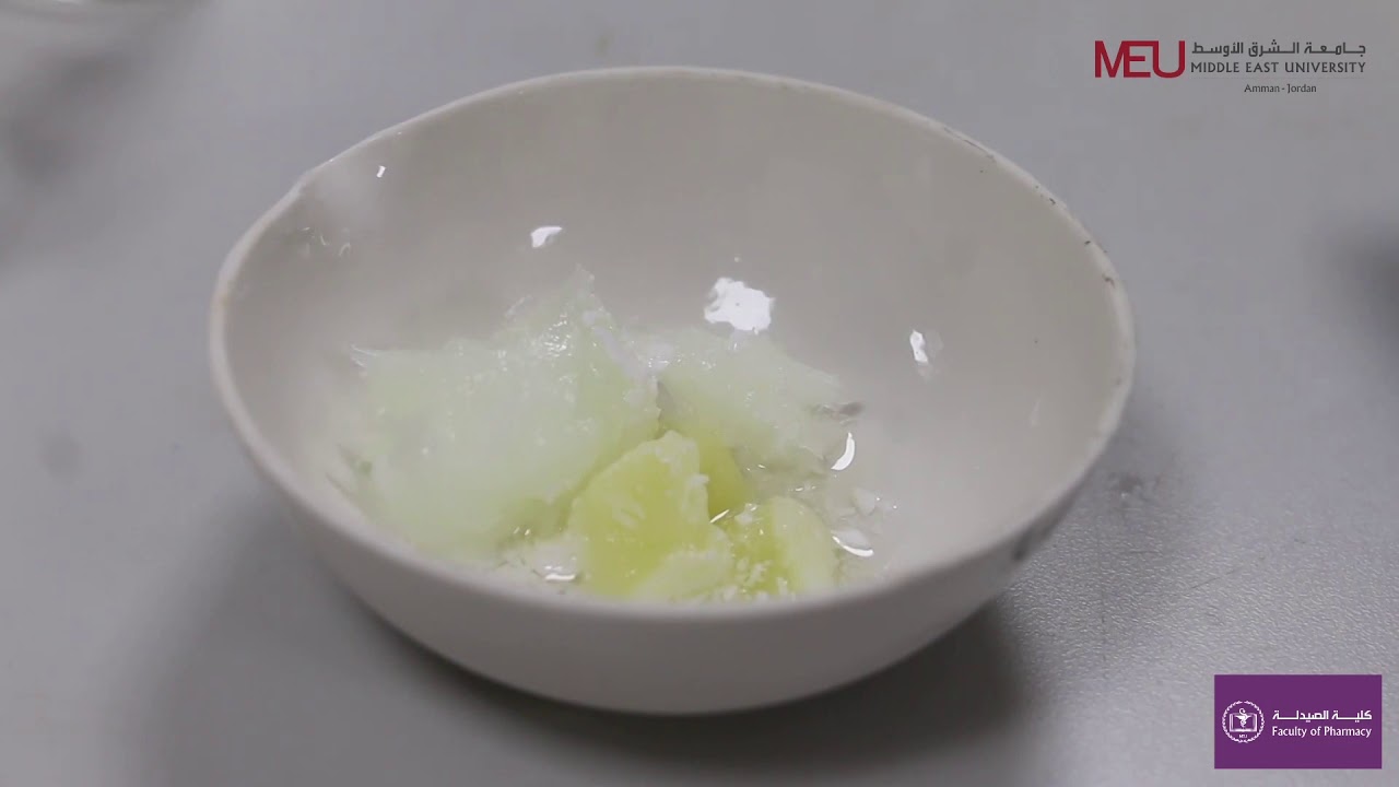 Watch video Pharmaceutics 2 Lab - Semisolid Preparation ( zinc oxide and castor oil ointment) Now Pharmaceutics 2 Lab - Semisolid Preparation ( zinc oxide and castor oil ointment)