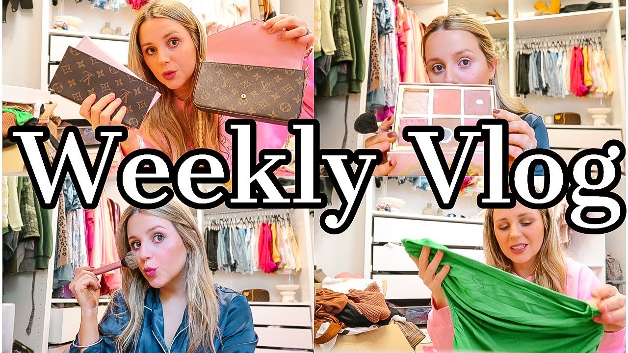VLOG: HUGE UNBOXING, NEW DHGATE BAGS + CURRENT MAKEUP ROUTINE!