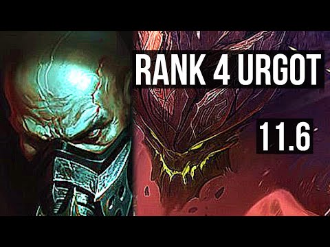 URGOT vs MALPHITE (TOP) | Rank 4 Urgot, 11/2/10, 500+ games, Dominating | NA Grandmaster | v11.6