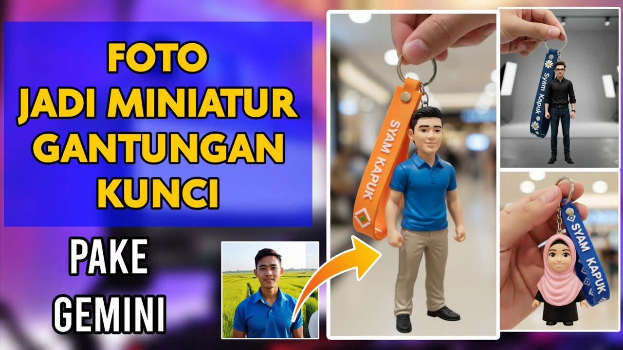 Lagi Viral! Membuat Gambar Miniatur Gantungan Kunci Menggunakan Ai