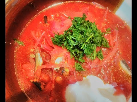 Как приготовить Украинский постный борщ с фасолью/ Новинки от Aliны-быстрая кухня