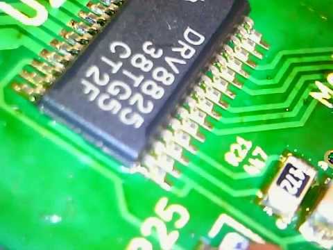 Fine pitch surface mount IC drag soldering