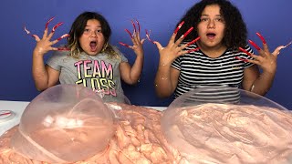 DON’T MAKE SLIME WITH SUPER LONG ACRYLIC NAILS SLIME CHALLENGE