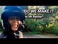 On our way to a first come first served campground at Mount Rainier Washington #Motorcyclecamping