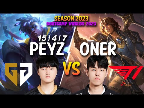 GEN Peyz vs T1 Oner - Peyz EKKO vs Oner VIEGO Jungle - Patch 13.18 KR Ranked