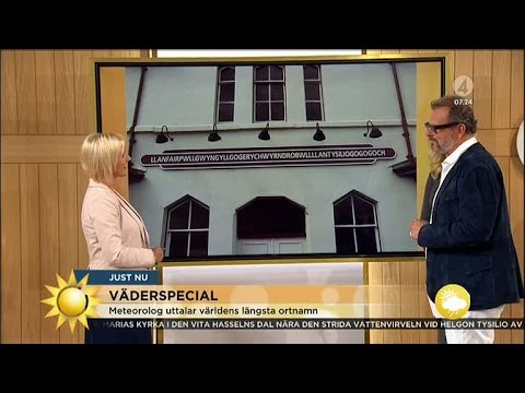 Väderspecial - svåra ortsnamn - Nyhetsmorgon (TV4)