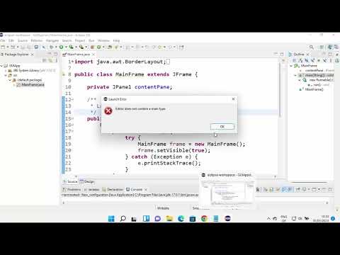 Java Eclipse Editor Does Not Contain Main Type Error Fix
