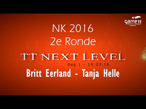 NK 2016 2e Ronde: Britt Eerland - Tanja Helle