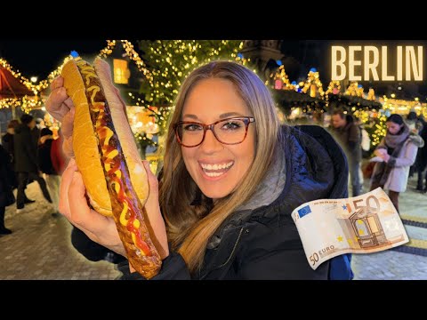 BERLIN Christmas Market FOOD TOUR!! $50 How Far Will It Go!?!?🇩🇪