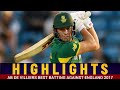 Ab De Villiers Batting Against England 2017 Classic Innings Full Highlights