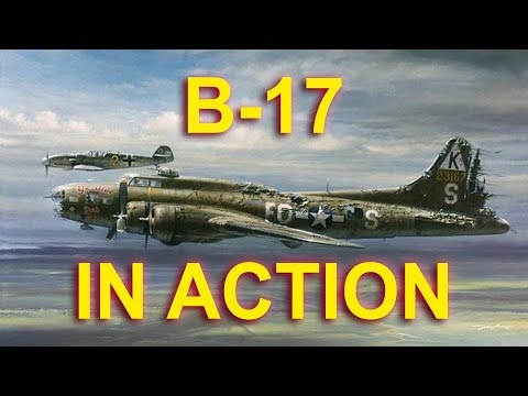 WWII B-17 Bombers in action (soft restoration video)