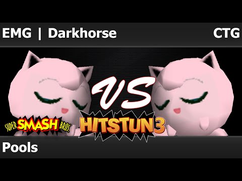 Hitstun 3 Smash 64 - EMG | Darkhorse (Jigglypuff, C Falcon) vs CTG (Jigglypuff) - Pools