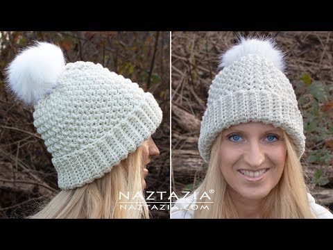 HOW to CROCHET an EASY WINTER HAT - Simple Textured Beanie by Naztazia