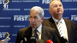 Winston Peters and Shane Jones speaks to the media after NZ First campaign launch
