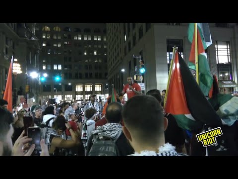 Supporters of Palestinians Rally and March in Philadelphia_Alison Glick speaks at anti-Israel rally, demonizes Israel_#30