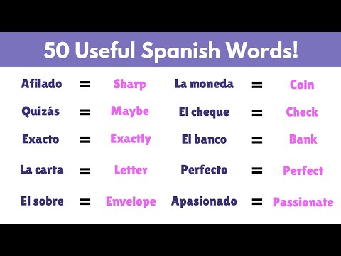 Learn 50 Useful Spanish Words for Everyday Life in 35 minutes!😊🇪🇸